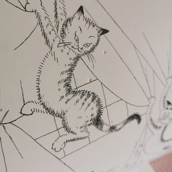 Cats 2008 Calendar Alfred Dubout DAMAGE French Art Cute Cats Kittens - Picture 4 of 12